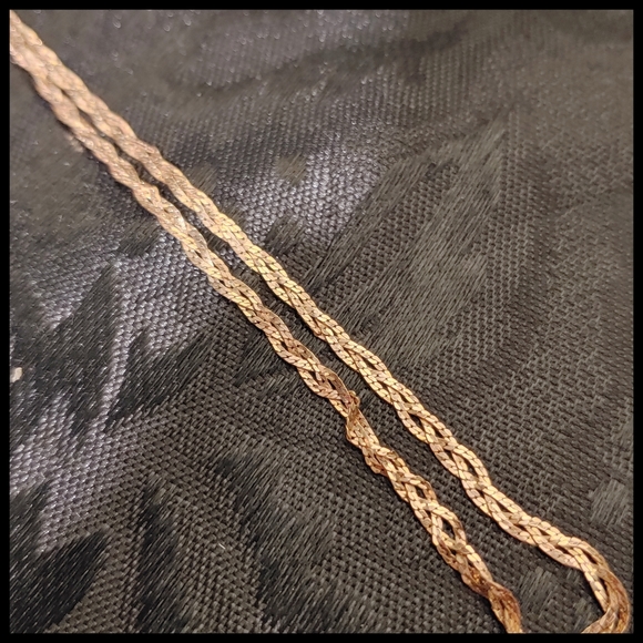 14KT Gold Triple Strand Braided 19" Necklace - Picture 10 of 10